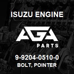9-9204-0510-0 Isuzu Diesel BOLT, POINTER | AGA Parts