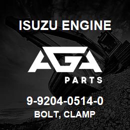9-9204-0514-0 Isuzu Diesel BOLT, CLAMP | AGA Parts