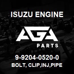 9-9204-0520-0 Isuzu Diesel BOLT, CLIP,INJ,PIPE | AGA Parts