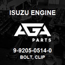 9-9205-0514-0 Isuzu Diesel BOLT, CLIP | AGA Parts