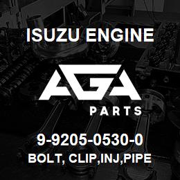 9-9205-0530-0 Isuzu Diesel BOLT, CLIP,INJ,PIPE | AGA Parts