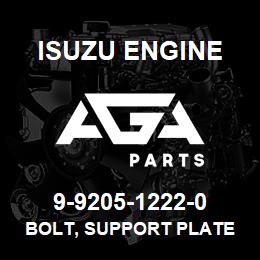 9-9205-1222-0 Isuzu Diesel BOLT, SUPPORT PLATE | AGA Parts