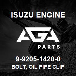 9-9205-1420-0 Isuzu Diesel BOLT, OIL PIPE CLIP | AGA Parts