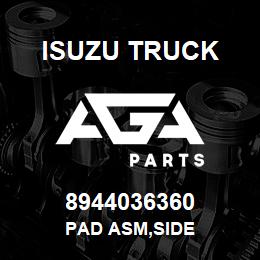 8944036360 Isuzu Truck PAD ASM,SIDE | AGA Parts