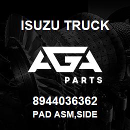 8944036362 Isuzu Truck PAD ASM,SIDE | AGA Parts