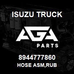 8944777860 Isuzu Truck HOSE ASM,RUB | AGA Parts