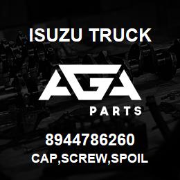 8944786260 Isuzu Truck CAP,SCREW,SPOIL | AGA Parts