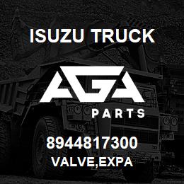 8944817300 Isuzu Truck VALVE,EXPA | AGA Parts