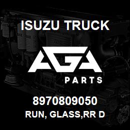 8970809050 Isuzu Truck RUN, GLASS,RR D | AGA Parts