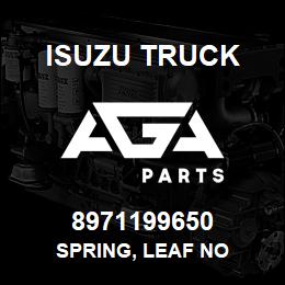 8971199650 Isuzu Truck SPRING, LEAF NO | AGA Parts