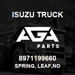 8971199660 Isuzu Truck SPRING, LEAF,NO | AGA Parts