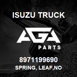 8971199690 Isuzu Truck SPRING, LEAF,NO | AGA Parts