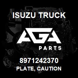 8971242370 Isuzu Truck PLATE, CAUTION | AGA Parts