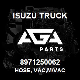 8971250062 Isuzu Truck HOSE, VAC,M/VAC | AGA Parts