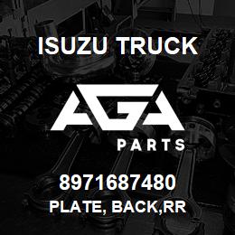 8971687480 Isuzu Truck PLATE, BACK,RR | AGA Parts