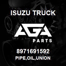 8971691592 Isuzu Truck PIPE,OIL,UNION | AGA Parts