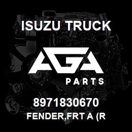 8971830670 Isuzu Truck FENDER,FRT A (R | AGA Parts