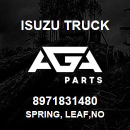 8971831480 Isuzu Truck SPRING, LEAF,NO | AGA Parts