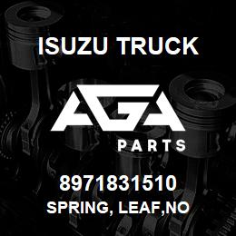 8971831510 Isuzu Truck SPRING, LEAF,NO | AGA Parts