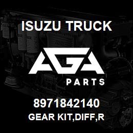 8971842140 Isuzu Truck GEAR KIT,DIFF,R | AGA Parts