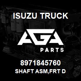 8971845760 Isuzu Truck SHAFT ASM,FRT D | AGA Parts