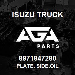 8971847280 Isuzu Truck PLATE, SIDE,OIL | AGA Parts