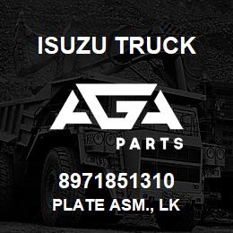 8971851310 Isuzu Truck PLATE ASM., LK | AGA Parts