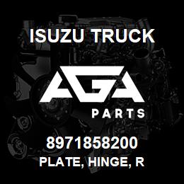 8971858200 Isuzu Truck PLATE, HINGE, R | AGA Parts