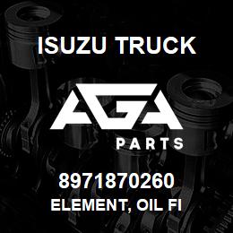 8971870260 Isuzu Truck ELEMENT, OIL FI | AGA Parts