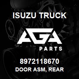 8972118670 Isuzu Truck DOOR ASM, REAR | AGA Parts