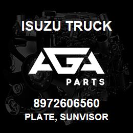 8972606560 Isuzu Truck PLATE, SUNVISOR | AGA Parts