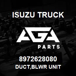 8972628080 Isuzu Truck DUCT,BLWR UNIT | AGA Parts