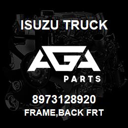 8973128920 Isuzu Truck FRAME,BACK FRT | AGA Parts