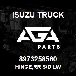 8973258560 Isuzu Truck HINGE,RR S/D LW | AGA Parts