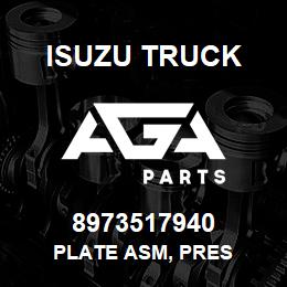 8973517940 Isuzu Truck PLATE ASM, PRES | AGA Parts