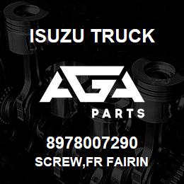 8978007290 Isuzu Truck SCREW,FR FAIRIN | AGA Parts