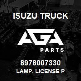 8978007330 Isuzu Truck LAMP, LICENSE P | AGA Parts