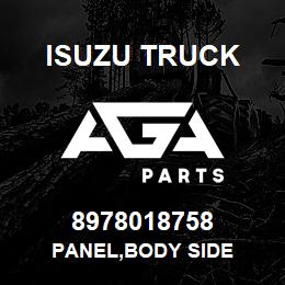 8978018758 Isuzu Truck PANEL,BODY SIDE | AGA Parts