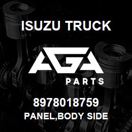 8978018759 Isuzu Truck PANEL,BODY SIDE | AGA Parts