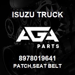 8978019641 Isuzu Truck PATCH,SEAT BELT | AGA Parts