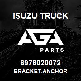 8978020072 Isuzu Truck BRACKET,ANCHOR | AGA Parts