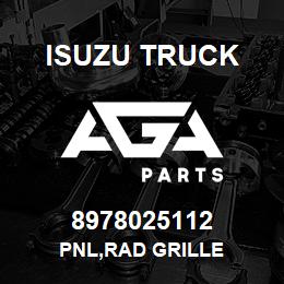 8978025112 Isuzu Truck PNL,RAD GRILLE | AGA Parts