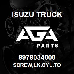 8978034000 Isuzu Truck SCREW,LK,CYL.TO | AGA Parts