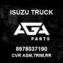 8978037190 Isuzu Truck CVR ASM,TRIM,RR | AGA Parts