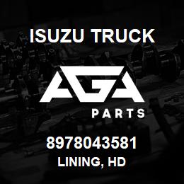 8978043581 Isuzu Truck LINING, HD | AGA Parts