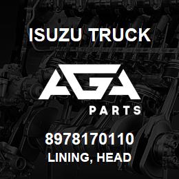 8978170110 Isuzu Truck LINING, HEAD | AGA Parts