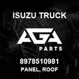 8978510981 Isuzu Truck PANEL, ROOF | AGA Parts