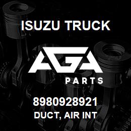 8980928921 Isuzu Truck DUCT, AIR INT | AGA Parts