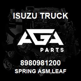 8980981200 Isuzu Truck SPRING ASM,LEAF | AGA Parts