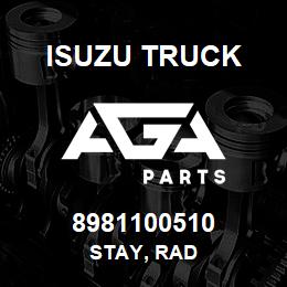 8981100510 Isuzu Truck STAY, RAD | AGA Parts